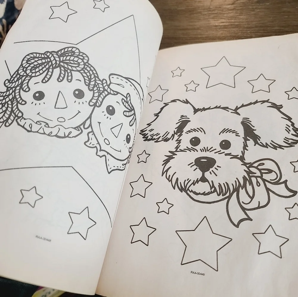 Vintage 2000s Raggedy Ann & Andy Coloring Activity Book